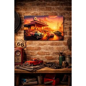 8x12 Vintage 1950s Gas Station Metal Sign – Classic Car Retro Wall Decor Replica